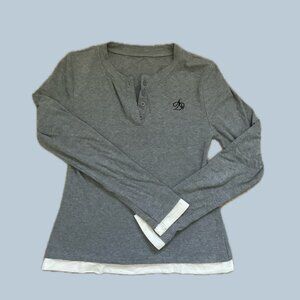 Grey Long Sleeve Top – Schoolgirl Design – Size L